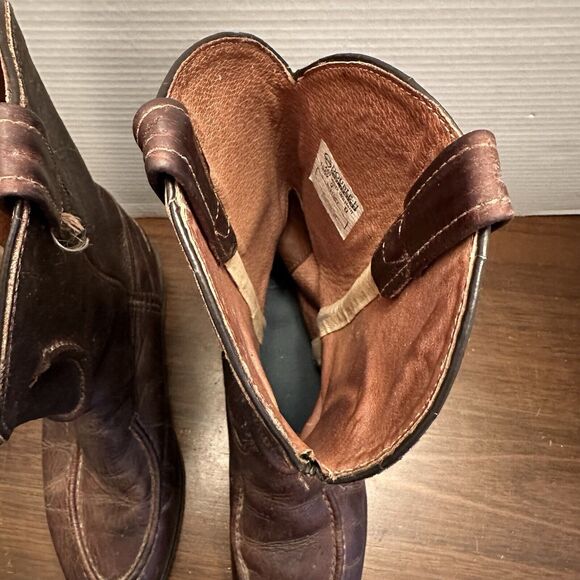 Double H Men Brown Work Western Boots Pull-On Rugged Style Sz 9 D Rubber Botton main image 10